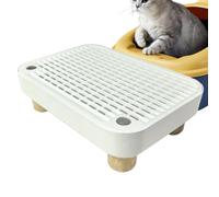 Litter Box Ramp Senior Cat Kitten Litter Step Filter Function | Non-Tracking Kitten Poop Tray Stair for Indoor Area, Outdoor Area, Home, Living Room, Veterinary Clinic, Dormitory Room,