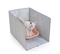 Litter Box Splash Guard,Open Top High Side Pee Splash-Proof Enclosure | Anti-Leakage Foldable Protector for Hygiene Messes Prevention Living Room Apartment House Small Medium Large