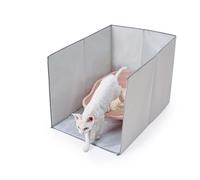 Litter Box Splash Guard | Open Top High Side Pee Splash-Proof Enclosure,Anti-Leakage Foldable Protector for Hygiene Messes Prevention Living Room Apartment House Small Medium Large