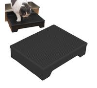 Litter Box Step,Elevated Litter Stairs Stool | Anti-Tracking Stairs Step with Adjustable Height & Filter Grid for Apartment Patio RV Living Room Balcony Indoor