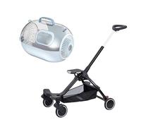 Litter Boxes- Folding Pet Cart, Car Outdoor Portable Panoramic Transparent Hand Oblique Cat Bag Cat Litter Box(Blue)
