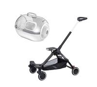 Litter Boxes- Folding Pet Cart, Car Outdoor Portable Panoramic Transparent Hand Oblique Cat Bag Cat Litter Box(White)