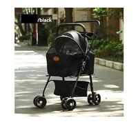 Litter Boxes- Pet Cart, Dog and Cat Cart, Portable Foldable Pet Cart Cat Litter Box(Black)