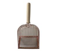 Litter Cleaning Tool Pet Waste Scooper Metal Cat Litter Scoop Slotted Long Handle Non-Stick Large Size Deep Shovel Sifter Pet Cleaning Tool Rose Gold