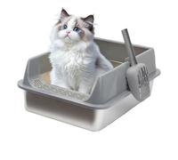 Litter For Cats - Semi Enclosed Pet Toilet With Scoop | Splashproof Litter, Odor Control Potty, Easy To Clean Kitten Toilet, Spacious Pet Potty For Apartment Living Room Dormitory Camp