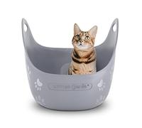 Litter Genie Cat Litter Box | Made with Flexible, Soft Plastic | Features High-Walls and Handles for Privacy and Portability