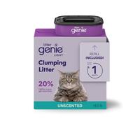 Litter Genie Light Clumping Cat Litter and Standard Refill Bundle, 8.4 kg | Unscented lightweight litter with fast-clumping formula plus bonus refill with odour-locking technology for easy cleanup.