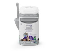 Litter Genie Platinum Cat Litter Disposal Bin. Odour Control. Durable Stainless Steel, White. Easy Use and Maintenance. 1 Refill 3 Months / 12 Easy Roll Bags and Scoop Included.