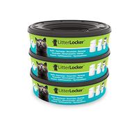 Litter Locker - Pack of 3 Round Plastic Film Refills for Cats - Green - 17cm x 17cm x 15cm.