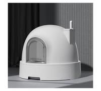 Litter Pan Cat Litter box - Plastic Kitty Pen with Front Door Flap- Toilet Enclosure with Scoop Pet Supplies for House