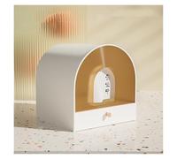 Litter Pan Fully Enclosed Cat Litter Box with Scoop, Hooded House with Drawer Type Tray, Portable Pet Toilet with Large Space(Orange)