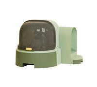 Litter Pan Fully Enclosed Litter Pan Extra Large with Scoop Corridor Splash Proof Drawer Pet Products(Green)