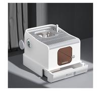 Litter Pan Fully Enclosed Litter Tray, Extra Large Drawer, Front Entry Top Exit Cat, Toilet with Lid, Anti-Splash Easy to Clean