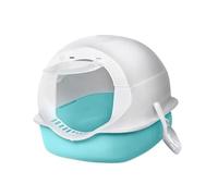 Litter Pan Fully Enclosed Splash-Proof Cat Litter Box, with Scoop, Large with Lids, Anti- Splashing Easy Clean(Green)