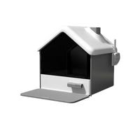 Litter Pan Jumbo Hooded Cat Litter Pan, Kitty Tray for Privacy and Keeping Inside, Portable, Easy to Clean(Gris)