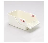 Litter Pan Large High Sides Cat Litter Box, Anti-Splashing Kitty, Open, Great for Small & Cats Easy to Clean(White)