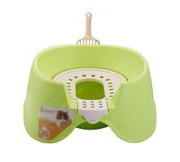 Litter Pan Open Double Litter Pan, Toilet Style Cat Box, Splash-proof Pet Supplies, Top Kitty for Easy to Clean(Orange)