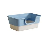 Litter Pan Open Litter Box, Removable, Thickened Anti-Splash, Easy to Clean, Pet Supplies(Blue)