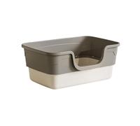 Litter Pan Open Litter Box, Removable, Thickened Anti-Splash, Easy to Clean, Pet Supplies(Gris)