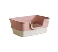 Litter Pan Open Litter Box, Removable, Thickened Anti-Splash, Easy to Clean, Pet Supplies(Pink)