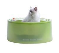 Litter Pan Open Top Cat Toilet Pet Litter Tray Kitten Pan Semi Closed Potty Durable Anti Splashing Bedpan Pets Supplies(Green)