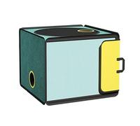 Litter Pan Pet Drying Box Cat Blowing Hair Bag Foldable Dog Bath(Blue)