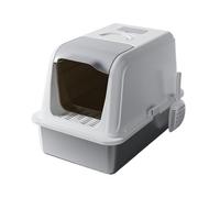 Litter Pan Stainless Steel Cat Litter Box, Large Enclosed Hign-Sided with Removable Lid, Odor Free, Easy Cleaning, Anti-Urine Leakage for Big Cats/Multiples