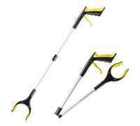 Litter Picker Grabber Tool - 83cm Extended/43cm Folded, High-Strength Steel & Aluminium, 360° Rotating Claw with Magnet, for Home, Outdoor, Kids & Adults,Elderly Mobility/Disability Aid (Yellow)