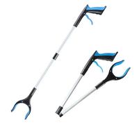 Litter Picker, Magnetic Pick Up Tool Helping Hand Leaf Grabber Garden Stick Rubbish Picking Light Items,Heavy Duty Long Handle Disabled Mobility Reaching Aids,Multi Use Extendable Reach Tool (Blue)