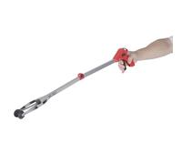 Litter Picker Reacher Grabber Tool, 31.5 Foldable Pickup Tool, Light weight Aluminum Reaching Aid with Rotating Rubber Gripper, Long Arm Extender for Elderly, Litter Trash Picker (Mango rojo)