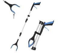 Litter Pickers Grabber Stick, 91M/36" Helping Hand Grabber, Heavy Duty Pick up Stick Grabbers Long Foldable Litter Pickers with Magnetic Tips for Disabled Elderly Adults (Blue)