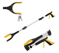 Litter Pickers Grabber Stick, Magnetic Helping Hand Grabber, Foldable Litter Pickers Extra Long Grabbers Reacher Stick Tool for Garden and Home Use(Yellow)