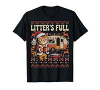 Litter’s Full Cat Parody Cat Owner Christmas Ugly Sweater T-Shirt