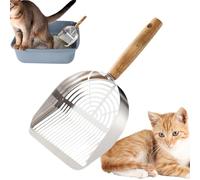 Litter Scoop | Stainless Steel Pet Litter Shovel - Ergonomic Long Handle, Heavy Duty Cleaning Tool for Indoor Travel Keep Hygiene