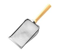 Litter Scooper,Mesh Shovel - Comfortable Grip Poop Sifting Tool Stainless Steel Shovel for Multi-Cat Household Coop Cage Small Animal Chicken