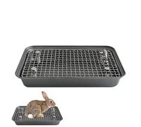 Litter Tray Box - Stainless Steel 30x20x4.5cm | Large Litter Tray | Removable Pet Toilet Reusable Training Cage Pan Anti Bite Edge Stable Design For Ferret Cat Cage Hygiene Cleaning