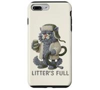 Litter's Full Cat Drinking Beer Vintage Case for iPhone 7 Plus/8 Plus