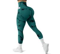Litthing High Waist Gym Leggings for Women Tie Dye Compression Leggings | Seamless Workout Bum Scrunch Butt Lift Legging Yoga Pants Gymshark for Yoga Running Fitness