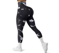 Litthing High Waist Gym Leggings for Women Tie Dye Compression Leggings | Seamless Workout Bum Scrunch Butt Lift Legging Yoga Pants Gymshark for Yoga Running Fitness