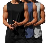 Litthing Men's Gym Tank Tops Workout Sleeveless Bodybuilding Vest Quick-Drying Workout T-Shirt Summer Fitness Athletic Muscle Tank Shirts
