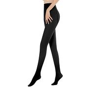 Litthing Women's Thermal Tights with Lined Fleece, Fake Translucent Plush Stockings for Slim Figure in Winter, Warm Tights Panty Trousers Leggings, Black non translucent, 200g for 5~20?