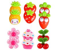 Little 6 Pack Boys and Girls Clip-on Earrings Pain- Vibrant Random