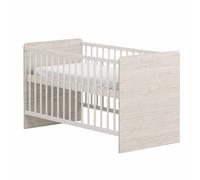 Little Acorns Portofino Cot Bed with Fibre Mattress - Grey Oak
