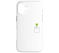 Little Alien Pocket, ET, SpaceShip, Area 51 UFO, UAP, DRONE Case for iPhone 16 Plus