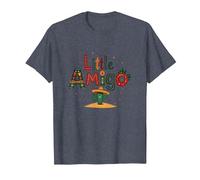 Little Amigo Mexican Boy Festive Southwest Cactus Fiesta T-Shirt, Men, Heather Blue, 6XL