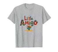 Little Amigo Mexican Boy Festive Southwest Cactus Fiesta T-Shirt, Men, Heather Grey, 6XL