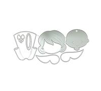 Little Angel Cutting Dies Embossing Die Cuts Templates for Birthday Card Making Party Scrapbooking Albums Art Angel Stencils for Painting On Wood Canvas Reusable Stencils