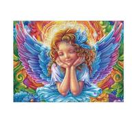 Little Angel Girl Blue Eyes 500 Piece Pack Classic Jigsaw Puzzle Couple Puzzle Partners Ultra Difficult Wall Decor Easter New Year Paperboard Material 500 PCS