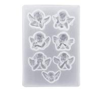 Little Angel Pendant Silicone Mold Cute Keychain Pendant Epoxy Molds for Christmas Decorations Jewelry Ornaments Resin Molds Silicone Jewellery Dish