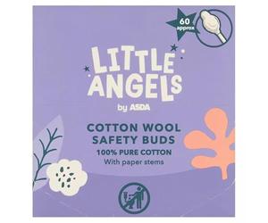 Little Angels Cotton Wool Safety Buds 60 Pack